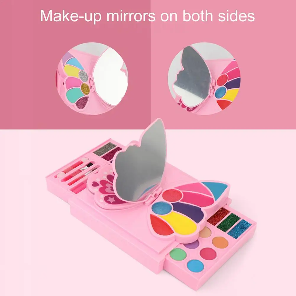 

Children's Makeup Cosmetics Playing Box Play Set Princess Makeup Girl Toy Lipstick Eye Shadow Safety Non-toxic Toys Kit For Kids