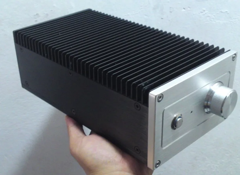 

Amplifier chassis with single side heat dissipation, vertical small size, can stand on one side, width 90, height 140, depth 257