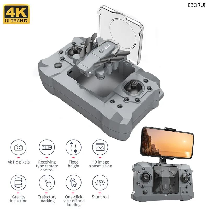 EBORUI Foldable Mini RC Drone KY905 WiFi FPV 4K/1080P HD Camera Gift Portable Pocket Quadcopter Altitude Hold 3D Flips for Kids