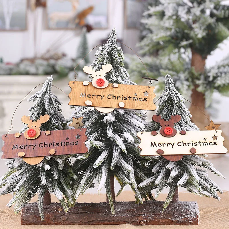 Украшения для рождественской елки деревянные полые буквы подвеска в виде лося