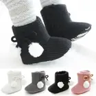 2019 зимние теплые ботинки для маленьких девочек и мальчиков, однотонная модная обувь для малышей, обувь для первых шагов