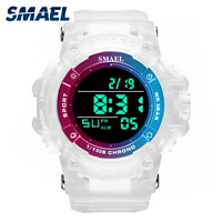 women digital watch white fashion clock alarm stopwatch sport bracelet watch 8046 women sports watches led watch waterproof