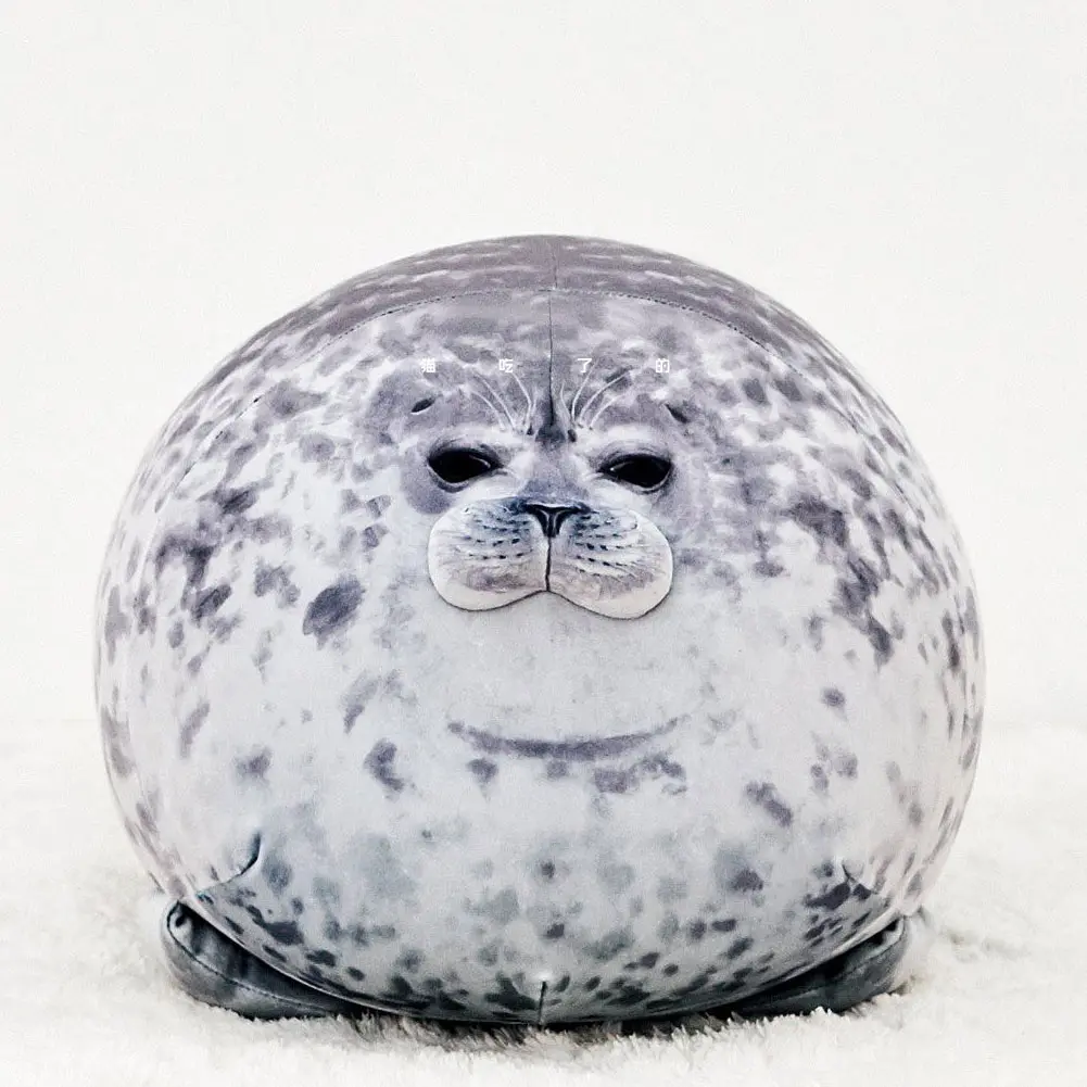 

Newly 3D Novelty Throw Pillows Soft Seal Plush Stuffed Plush Housewarming Party Hold Pillow FIF66