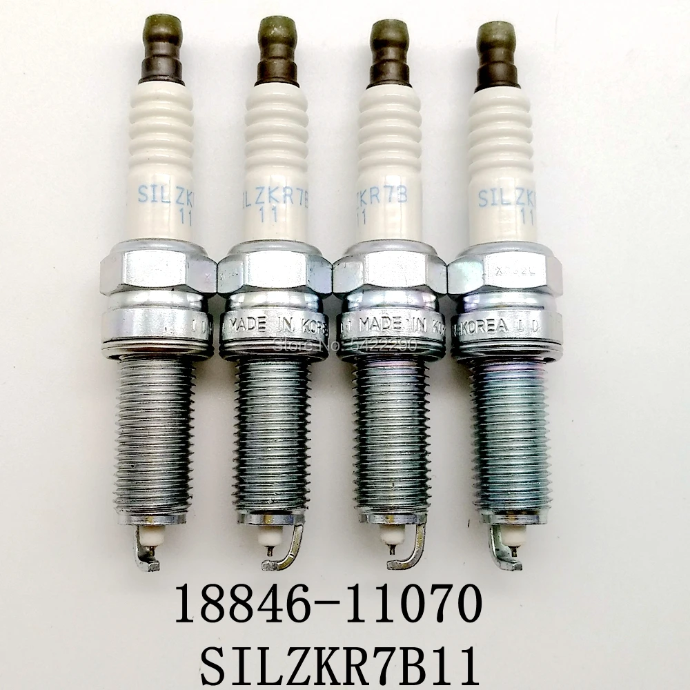4 шт. 1884611070 SILZKR7B11 Автомобильная иридиевая Свеча зажигания подходит для Hyundai ELANTRA