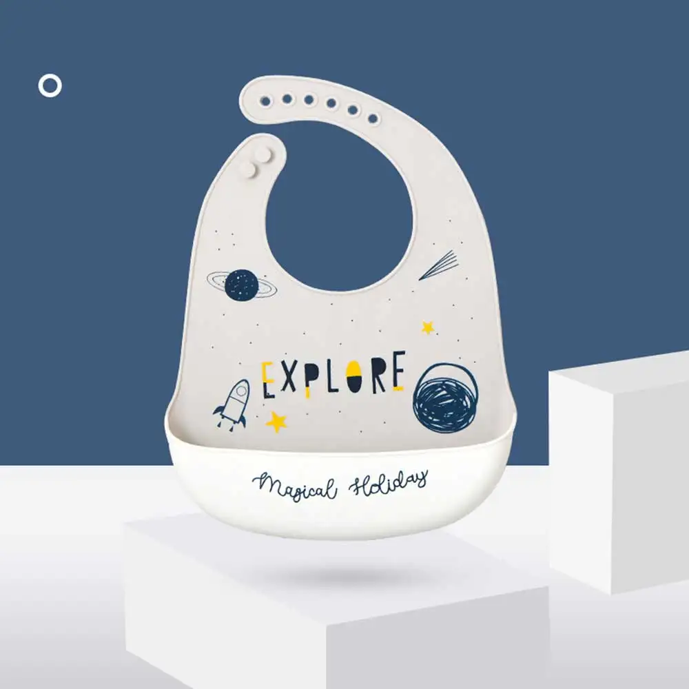 

Baby Silicone Bib Baby Feeding Stuff Bib Cloth Waterproof Baby Silicone Bibs Saliva Towel Ins Style Design 1Pc