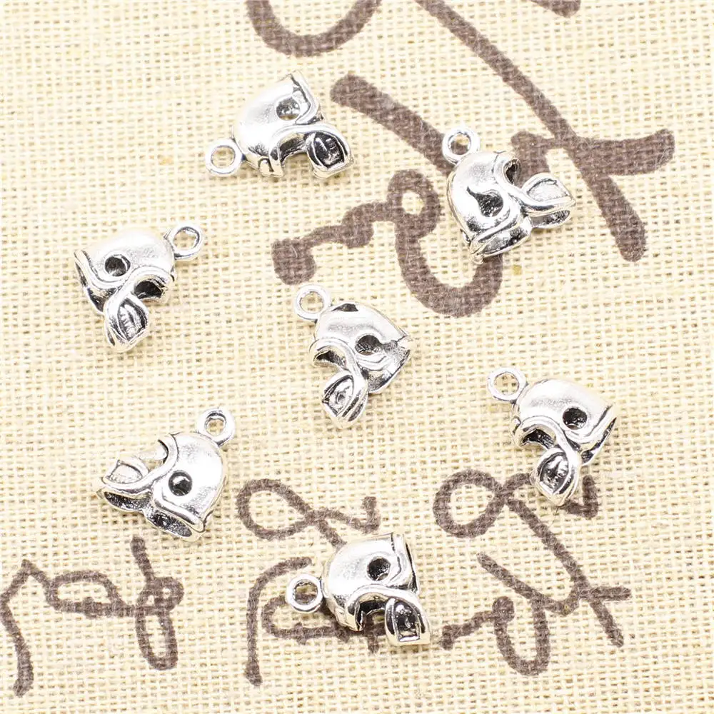 

Supplies For Jewelry Accessori Helmet Charms Antique Silver Color 30pcs 12x14mm