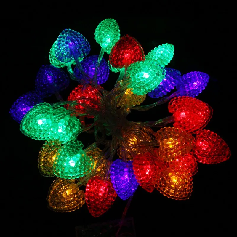 Светодиодная гирлянсветильник RGB, 40 светодиосветодиодный, 4 м, цветное сердце, Прямая поставка