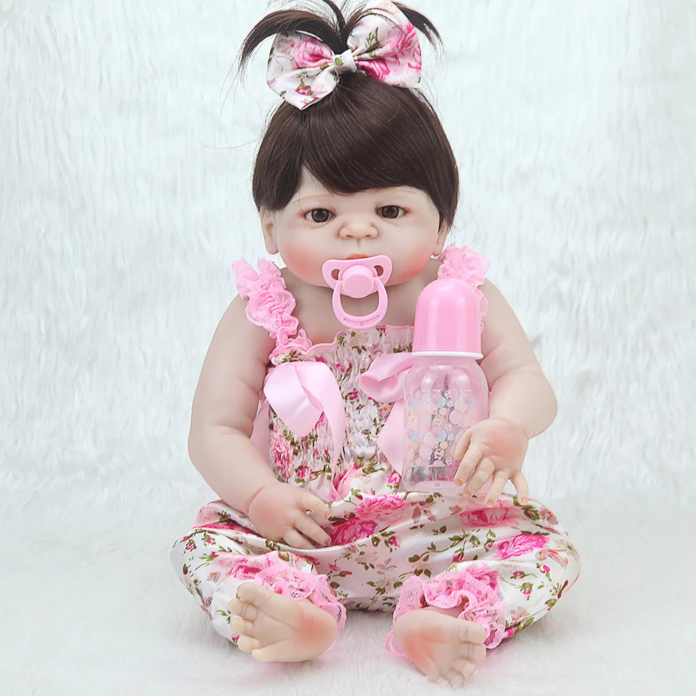 55 см реалистичные куклы Reborn Baby мягкие силиконовые для мальчиков и девочек