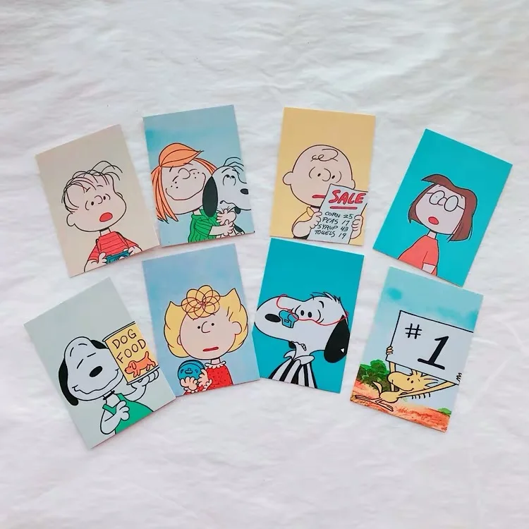 8 шт. Ins Peanuts изгой карта собаки милый мультфильм доска для сообщений фото дисплей