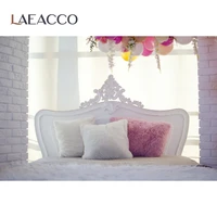 laeacco princess backdrop bedroom warm balloons brick wall interior photo backgrounds photocall photography professional studio