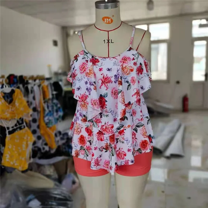 Женский купальный костюм бикини женский купальник из 2 предметов с цветочным