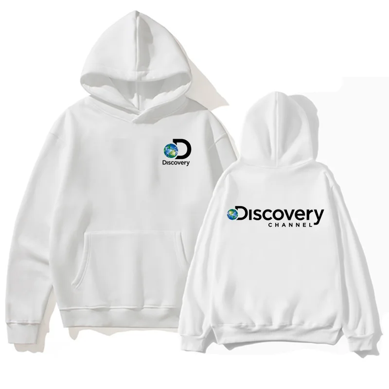 

Fashion sweatshirt Trendy Cool Top Men's New Discovery Channel Logo Men's Black sweatshirt Cotton hoodies