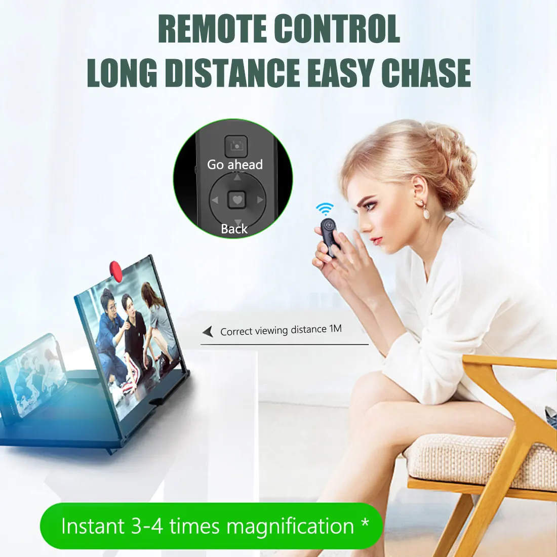 Усилитель сотового телефона с 3D-эффектом 12 дюймов большой экран высокой четкости