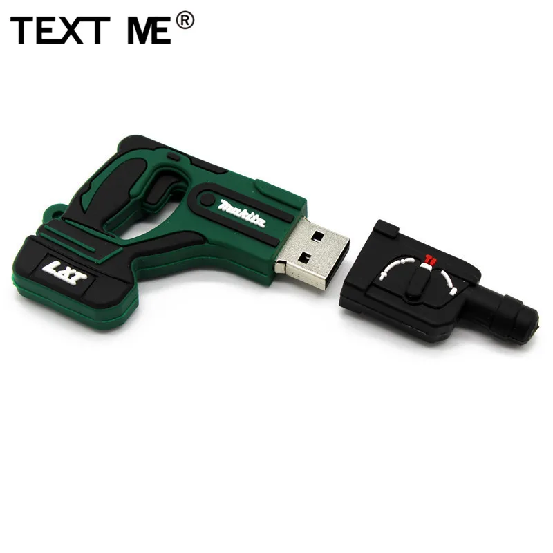 TEXT ME cartoon 2 Модель Электрическая дрель usb флеш-накопитель usb 2,0 4 ГБ 8 ГБ 16 ГБ 32 ГБ 64 ГБ Флешка классный подарок