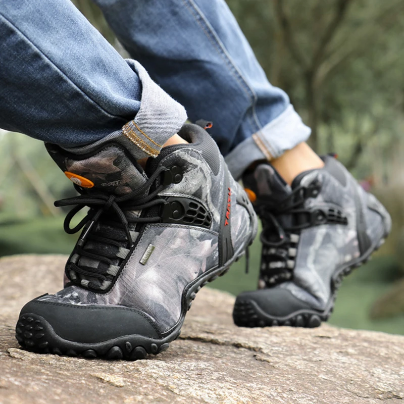 Профессиональная уличная походная обувь мужские кожаные водонепроницаемые