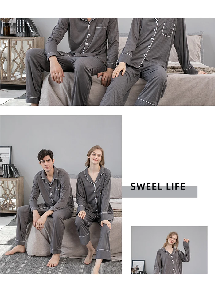 men's silk pajamas 2021 Cotton Pajama Sets for Men Sleepwear High Quality Male Underwear Loungewear Pyjama Homewear Home Clothes mens cotton pajama sets