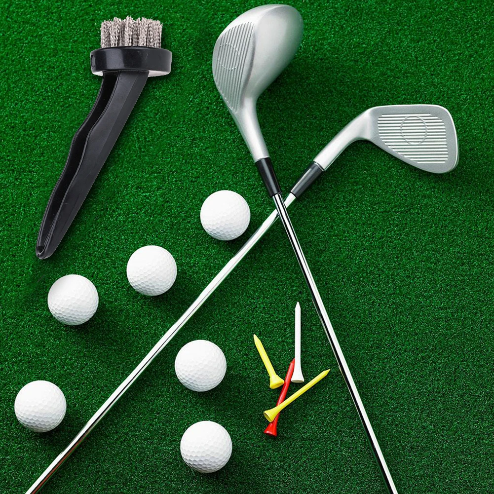

Pro Golf Round Head Brush Club Groove Brush Round Steel Wire Nylon Cleaning Tool for Club Training Accessories