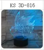 3D-816 Покемон умбреон Mewtwo Gengar 3D 7 цветов лампа визуальный светодиодный ночник для детей сенсорный Usb стол Lampara детский спальный ночник - Испускаемый цвет: 3D-816
