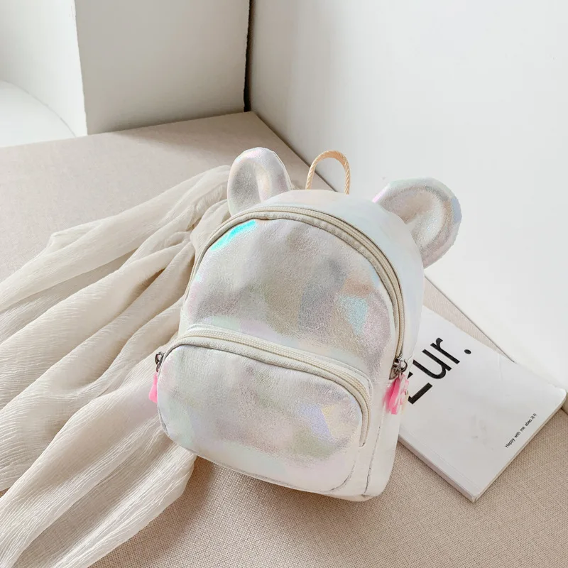 Colorful children's backpack new girl messenger bag Korean ear school fashion | Багаж и сумки