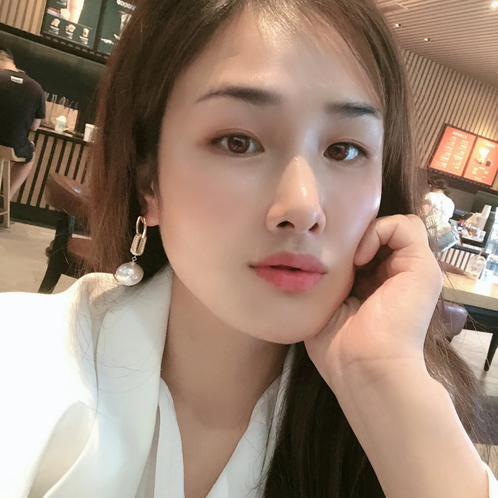 

Korean Geometric Big Pearl Earrings For Women New Jewelry Personality Brincos