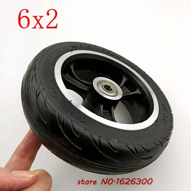 

Size 6X2J Solid Wheel with Hub Tube Set 6 Inch Tire for Scooter Tyre Electric Scooter Wheel Chair Truck Electric Scooter