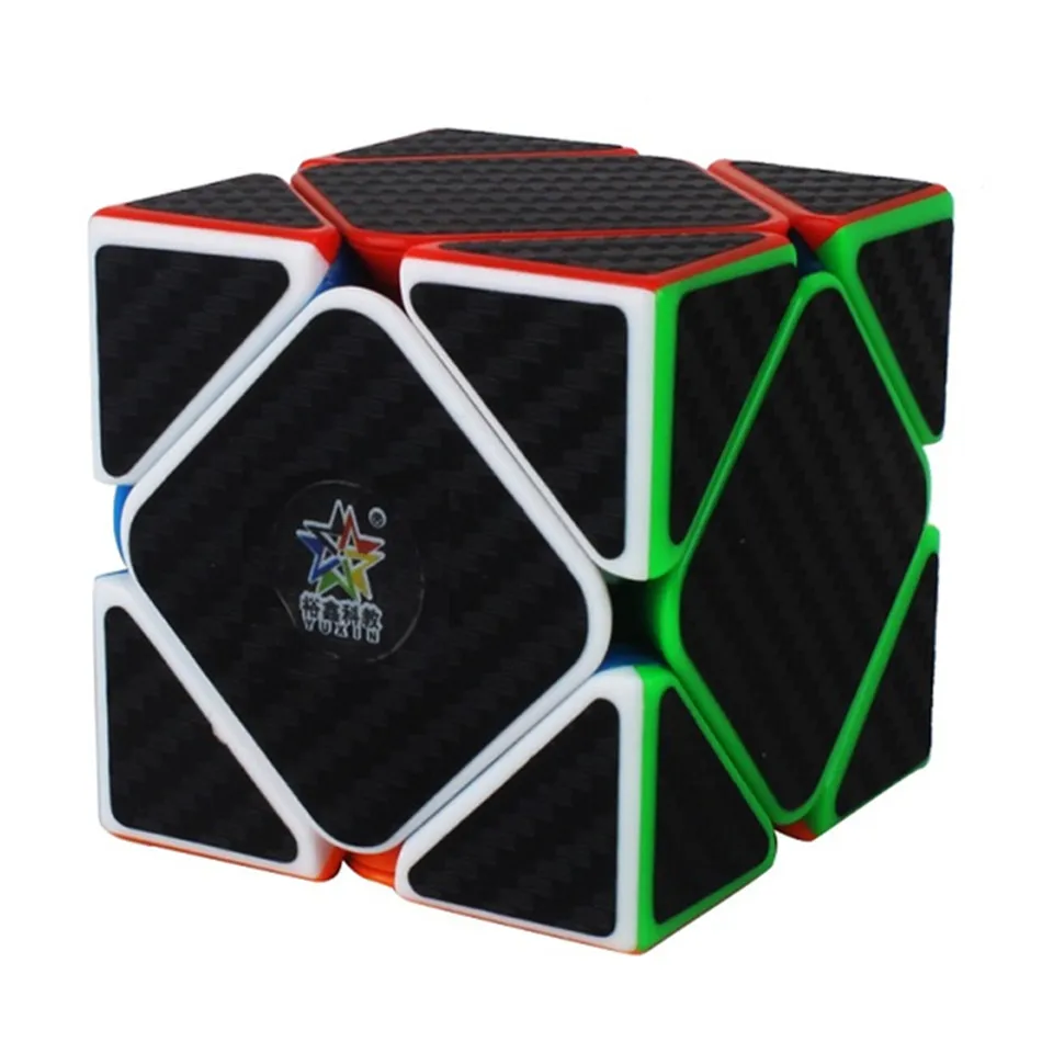YUXIN Кубик Рубика Skew Cube Скорость Углеродного Волокна Волшебные Кубики