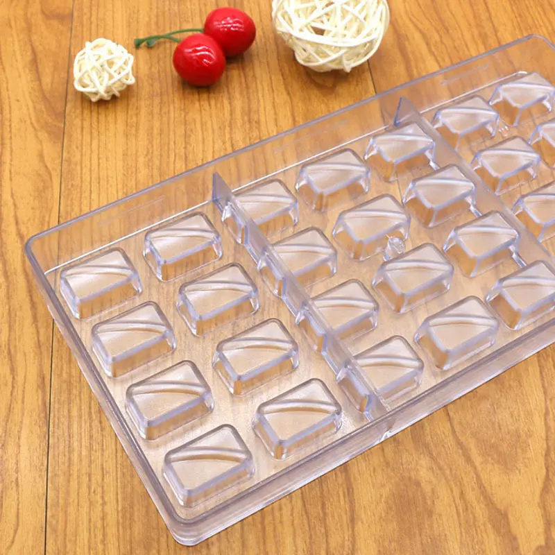 28 прямоугольник Поликарбонат PC форма для шоколада сделай сам 3D леденец молд для кексов и конфет формы для кухонной выпечки Кондитерские инструменты