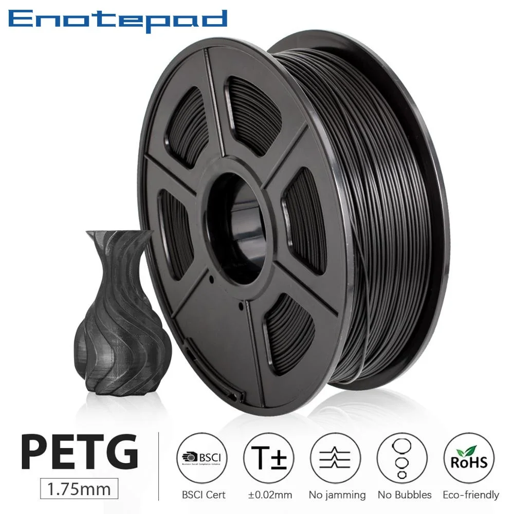 Филамент PETG черный для 3D принтера 1 75 мм белый подарок сделай сам печать с быстрой