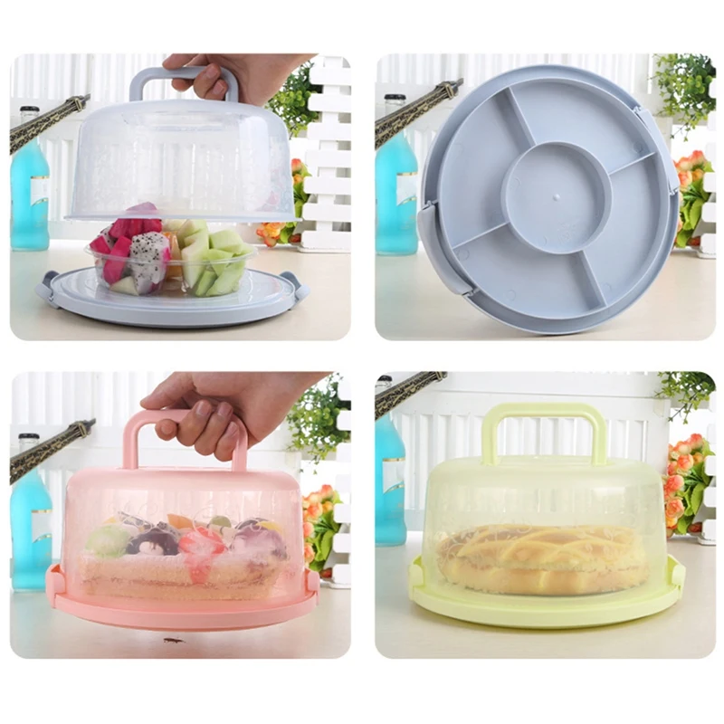 

Переносная коробка для пирожных круглый контейнер для хранения продуктов в холодильнике, приемник для сохранения свежести фруктов, овощей