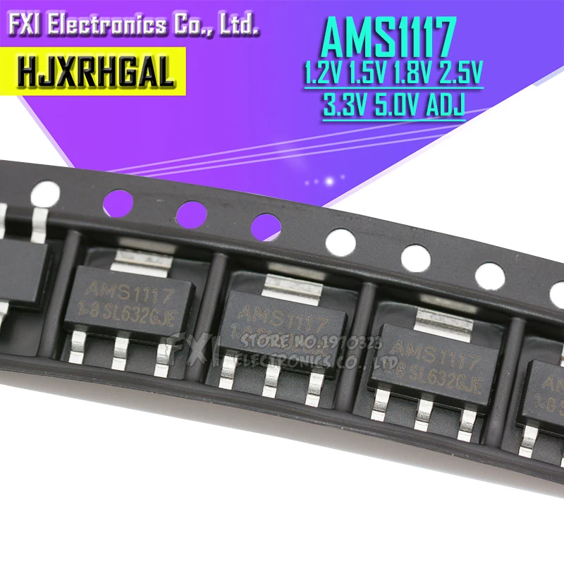 50 шт. AMS1117 серии AMS1117-3.3V AMS1117-ADJ AMS1117-1.8V AMS1117-1.2V AMS1117-5.0V AMS1117-2.5V AMS1117-3.3 AMS1117-5.0