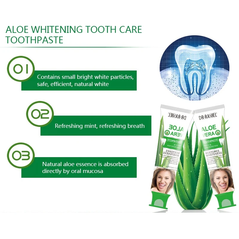 Зубная паста с алоэ для отбеливания зубов средство удаления запаха бактерий в