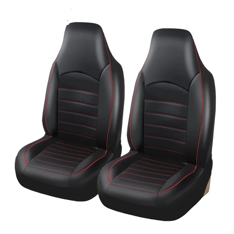 

Car Seat Cover Siamese PU Leather 2-Piece Front Seat Cover Universal Seat Cover Is Comfortable Dirt-Resistant And Easy To Clean