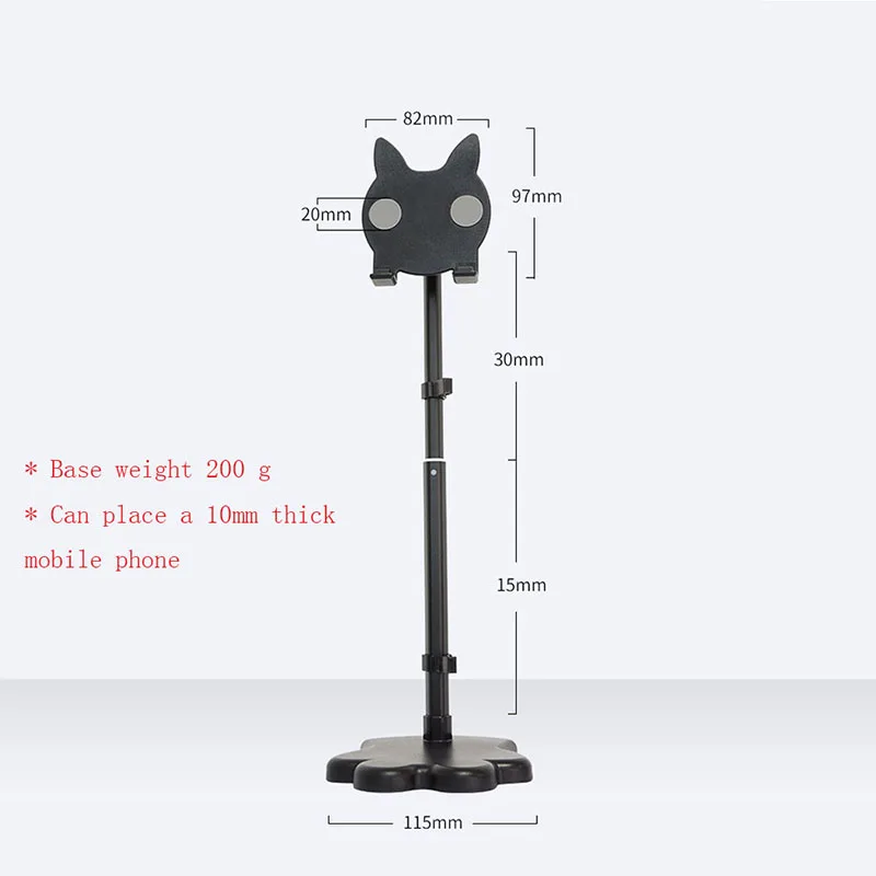 Милый кошачий телефон выдвижной настольный держатель алюминиевая настольная