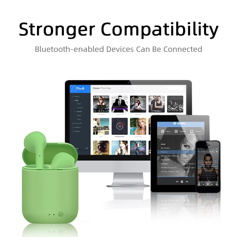 

Original i12 TWS Wireless Earphones Bluetooth 5.0 Earphone HIFI Stereo Headsets Wireless Earbuds pk i7s TWS i9s i11 i15 i20 i30