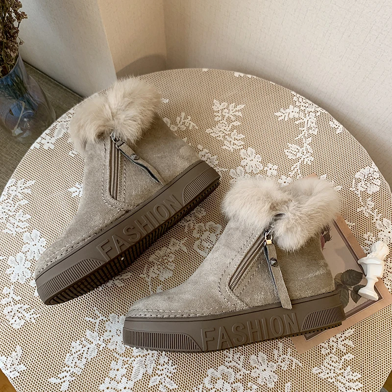 ANYIOU/женские теплые полусапожки зимние женские ботинки Дизайнерская обувь с