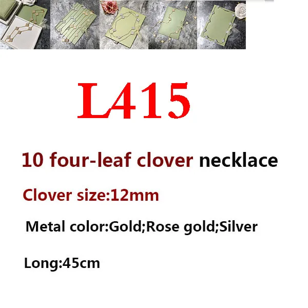 

L415 ожерелье с 10 цветами клевера, модная классическая инкрустированная Каменная форма, один цветок, романтический стиль, подарок для любви, н...