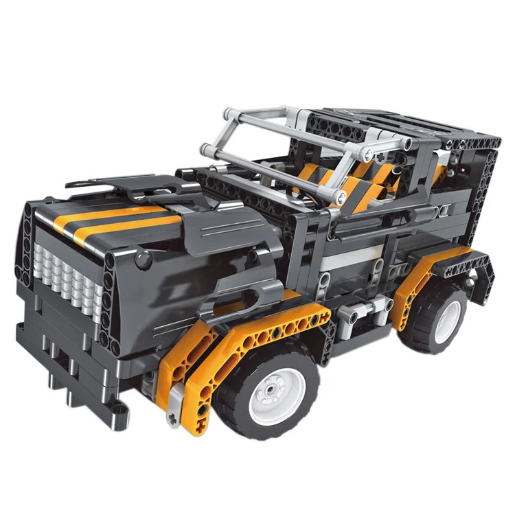 Трансформирующийся Автомобиль Diy сборка 497 шт Rc строительные блоки Набор трек