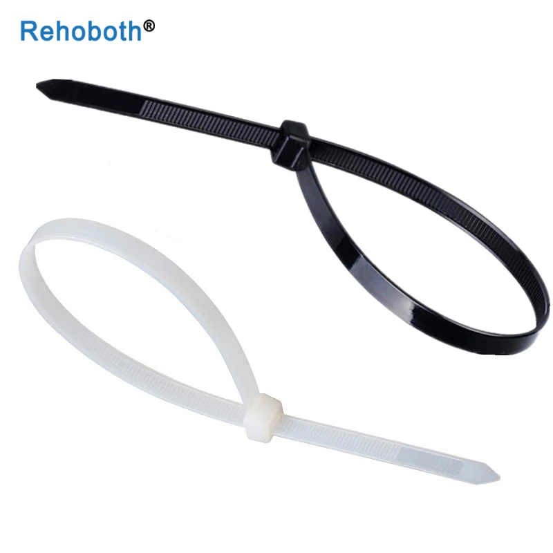 100 шт. самоклеящиеся нейлоновые кабельные стяжки пластиковые застежки на молнии 8