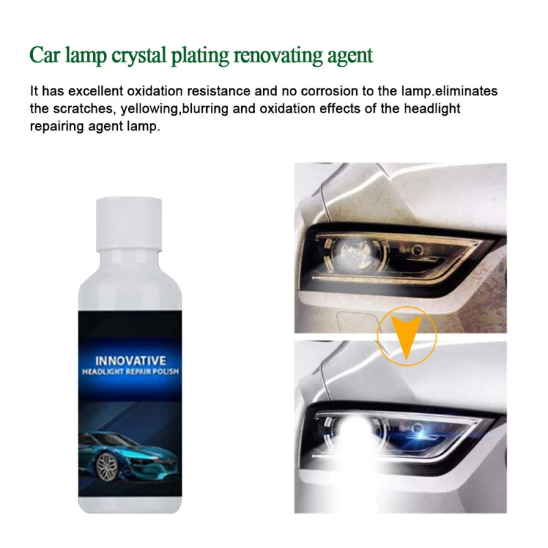 

20ML Car Light Repair Agent Headlight Renewal Polish Car Repair Fluid Refurbished Car Headlight Repair Refurbishment Liquid