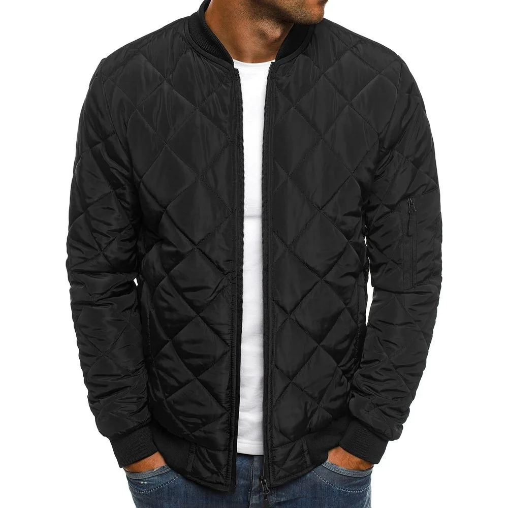 

MRMT 2022 Brand MEN'S Cotton-padded Coat Solid Color Jacket Men's Fashion Rhombus Seam Derivatives Cotton Coat Overcoat For Man