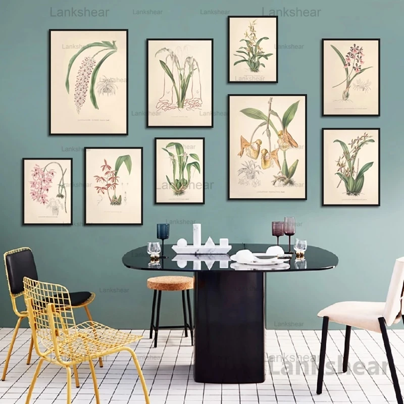 

Antique Botanical Canvas Art Posters and Prints Vintage Botanical Wall Art Canvas Painting Pictures For Living Room Home Decor