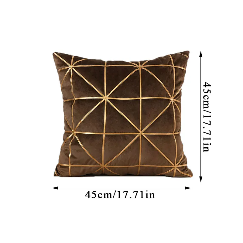 

45*45cm Soft Velvet Pillowslip Pillow Case Waist Throw Cushion Cover Geometric Print Modern Pillow Cover Soft Decorative Pillows