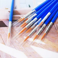 10pcsset long tail nylonhair hook line pen painting brush children diy art supplies tool art stationery watercolor painting pen