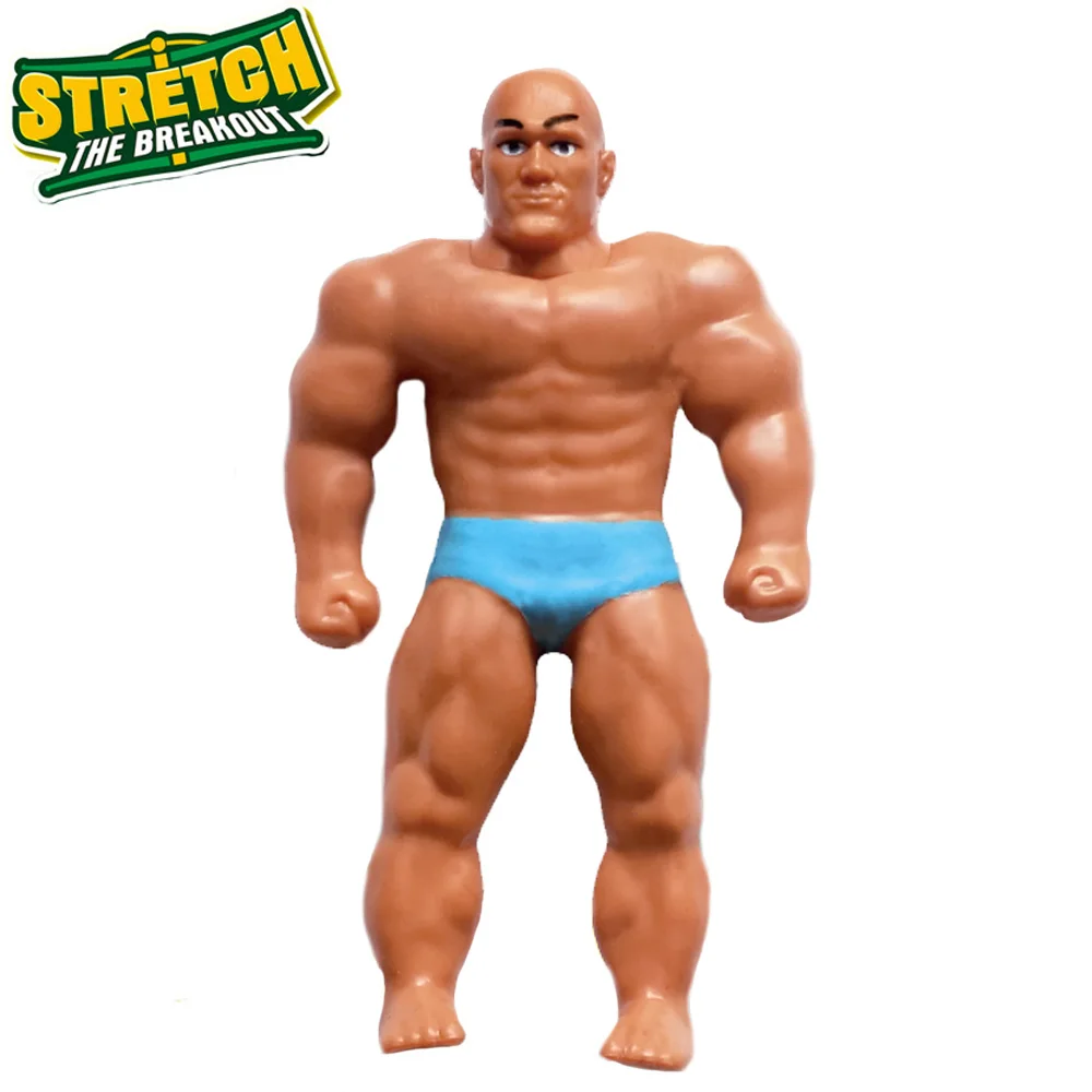 Bodybuilder Растягивающаяся фигурка, бодибилдер, шимпанзе, робот, клоун, скручивающаяся, сгибающаяся, Супер Стретч-игрушка - Цвет: Bodybuilder