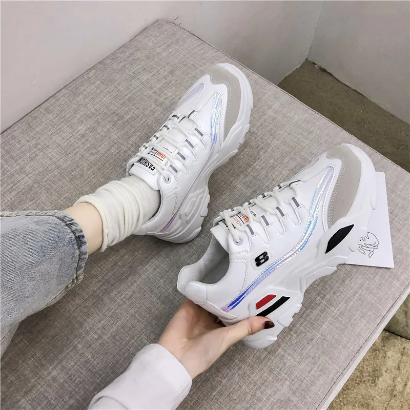 2020 новые массивные кроссовки женские модные удобные повседневные туфли на