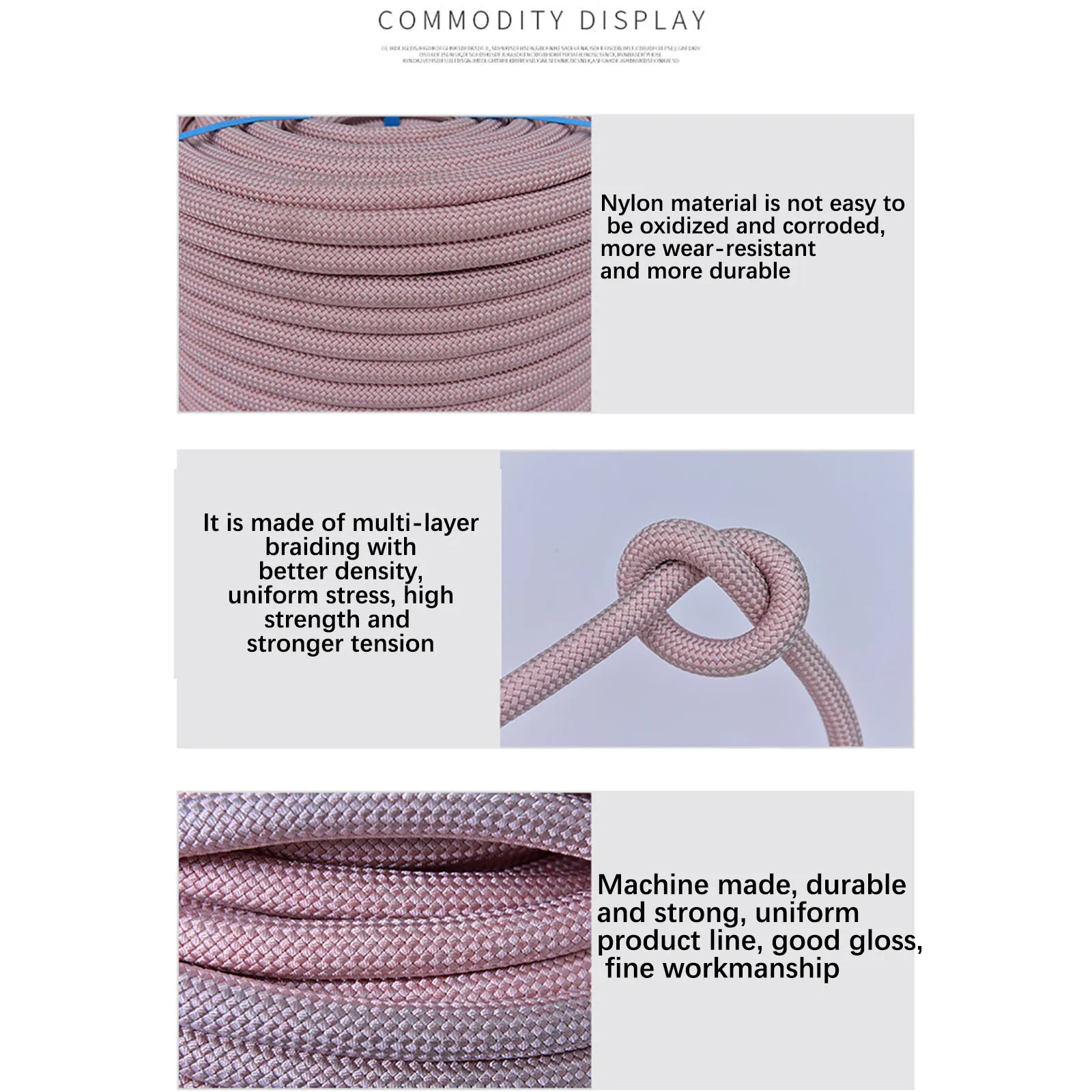 3 м статический Скалолазание Веревка 6 мм Дерево стена с альпинистским