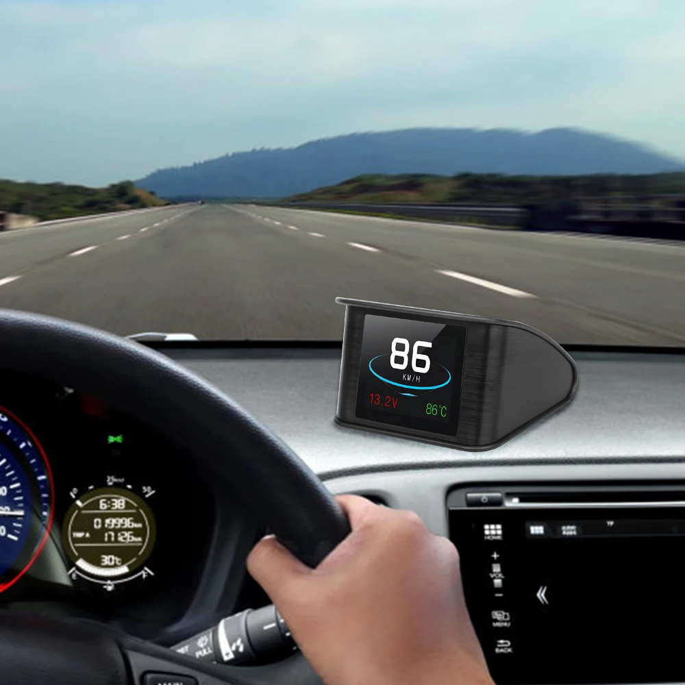 Hud OBD компьютерный автомобильный проектор скорости цифровой измеритель скорости Дисплей Расход топлива Датчик температуры диагностический инструмент