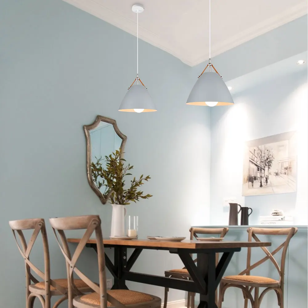 

Nordic denmark macaron single head pendant lamp bedside dining room lamp personality belt pendant lamp