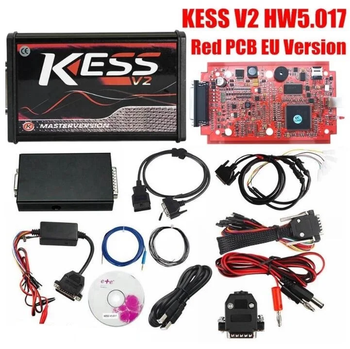 KESS KTAG V7.02 SW2.25 онлайн 4LED Красный Ktag 7,02 Ktag Kess V2.47 K-tag Kess V2 V5.017 V2.47 Ktag Master Kess 5,017 OBD2 Master - Цвет: KESS V2.47 RED