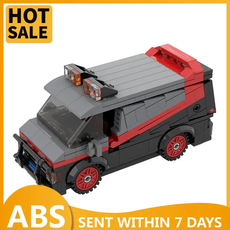 

High-tech Classic Vehicle Car Model A-Team Van Compatible with Small Building Blocks Bricks high-tech Assemble Toys Children Gif